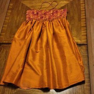 Laundry by Shelli Segal Rusty Orange Silk Dress